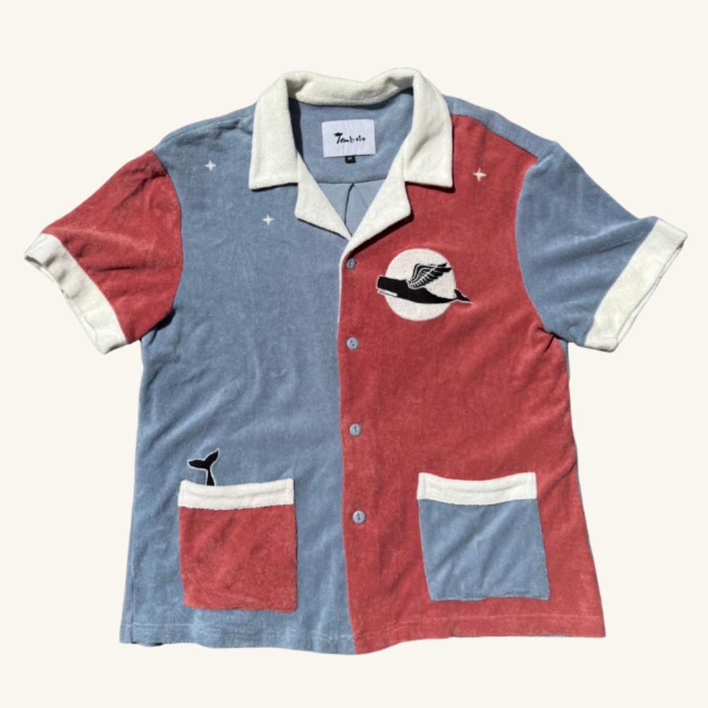 Tombolo ‘Whale Moon Rising’ Cabana Shirt